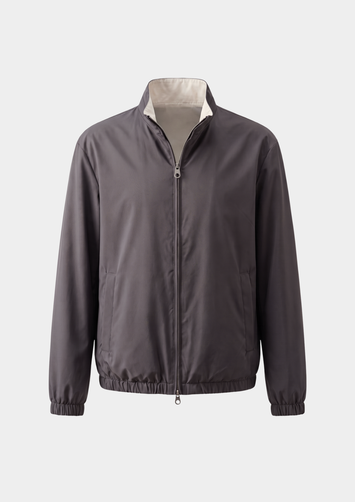 Fog Gray Technical Windbreaker Jacket | Portovelli