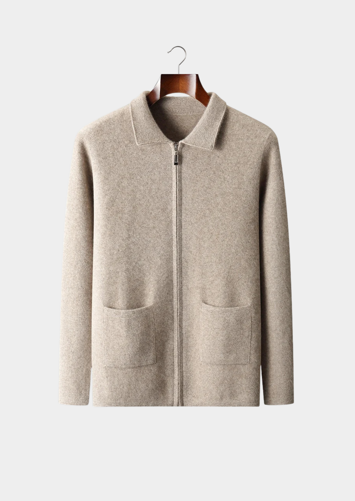 Premium Cashmere Zipper Cardigan | Portovelli