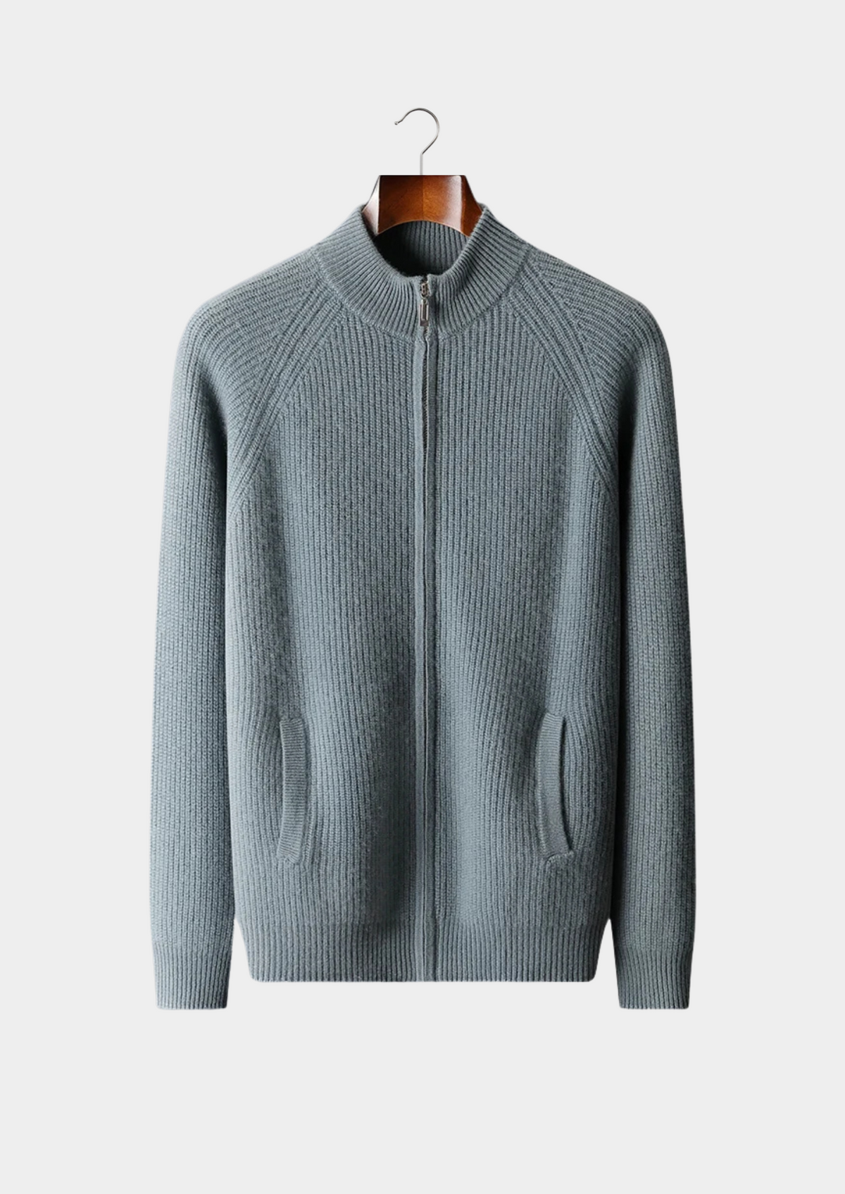 Premium Cashmere Ribbed Cardigan | Portovelli