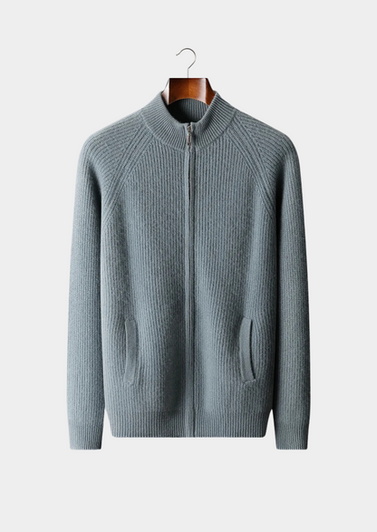 Premium Cashmere Ribbed Cardigan | Portovelli