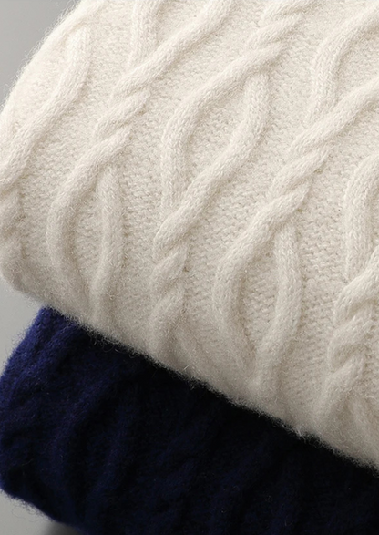 Pure Extra-Fine Merino Wool Jacquard Crewneck | Portovelli