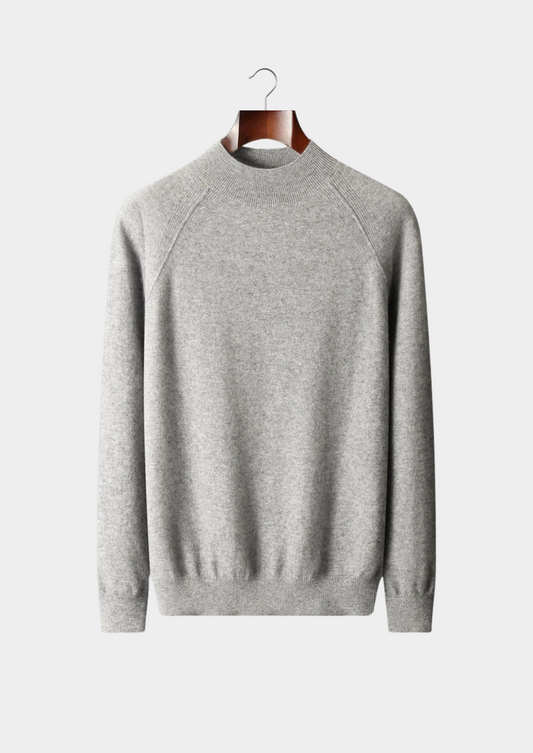 Pure Extra-Fine Merino Wool Raglan Mockneck | Portovelli