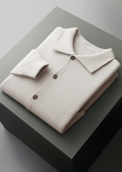 Pure Extra-Fine Merino Wool Button Overshirt | Portovelli