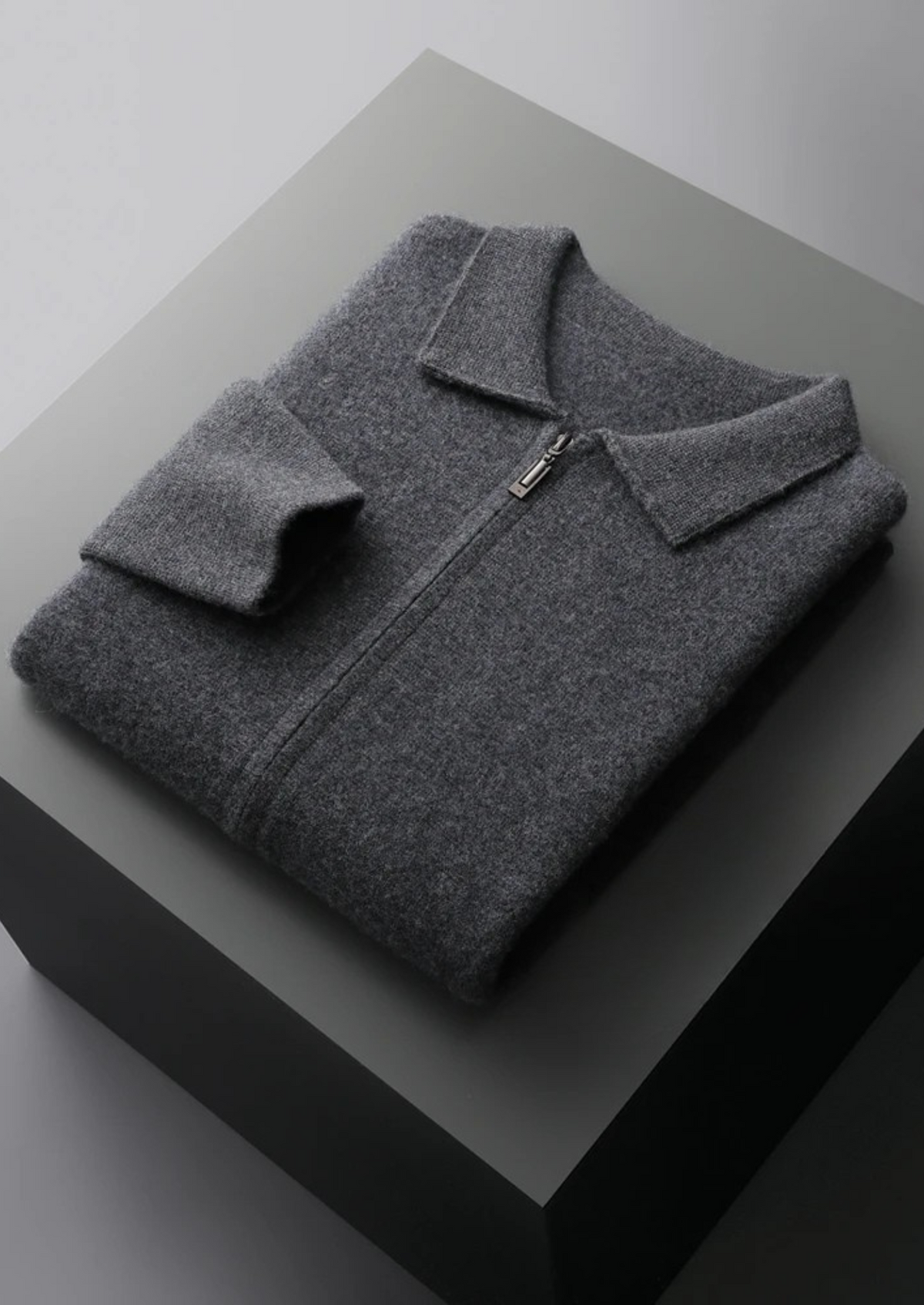 Premium Cashmere Zipper Cardigan | Portovelli