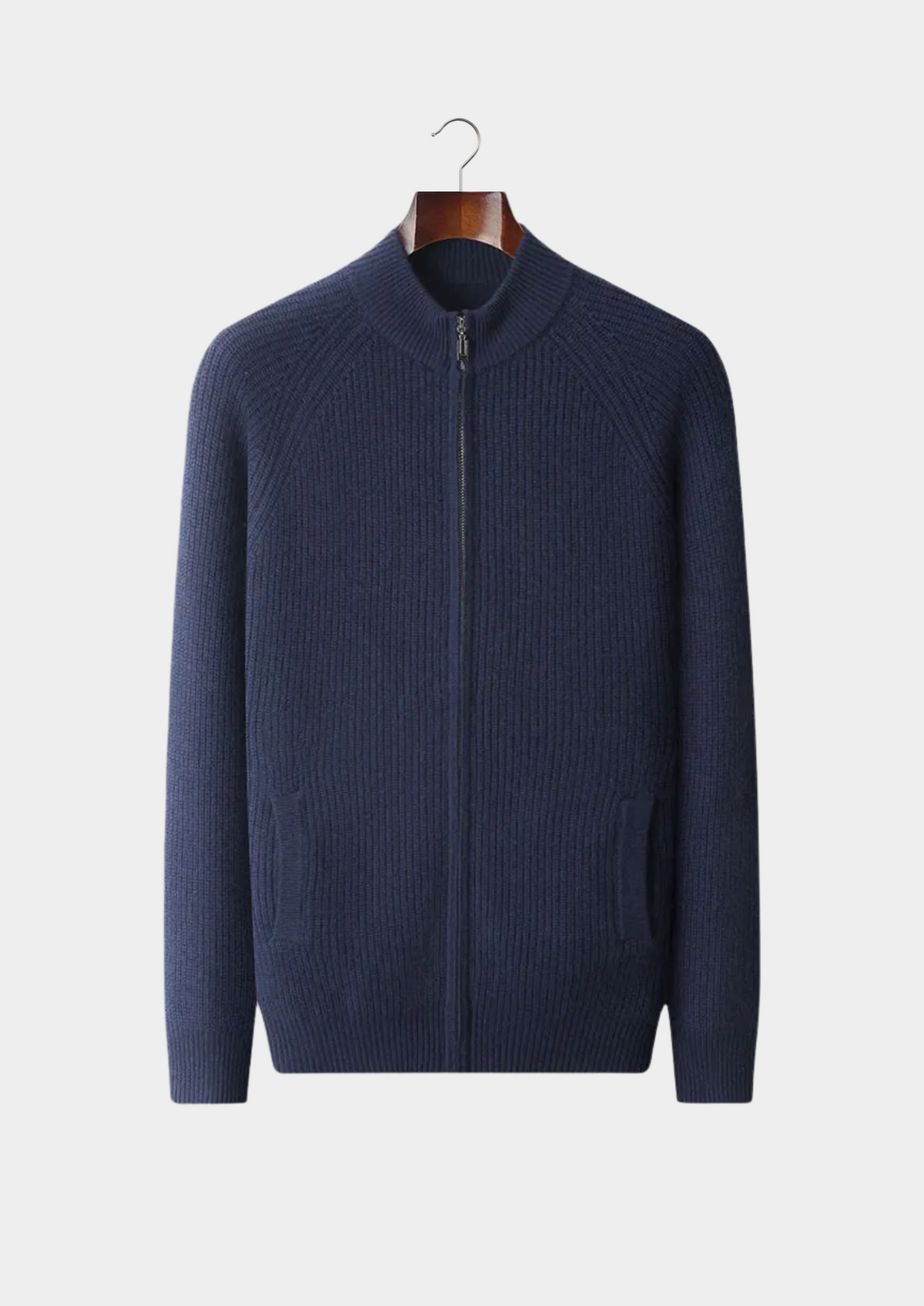 Premium Cashmere Ribbed Cardigan | Portovelli