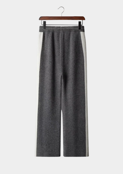 Pure Extra-Fine Merino Wool Wide Leisure Trousers | Portovelli