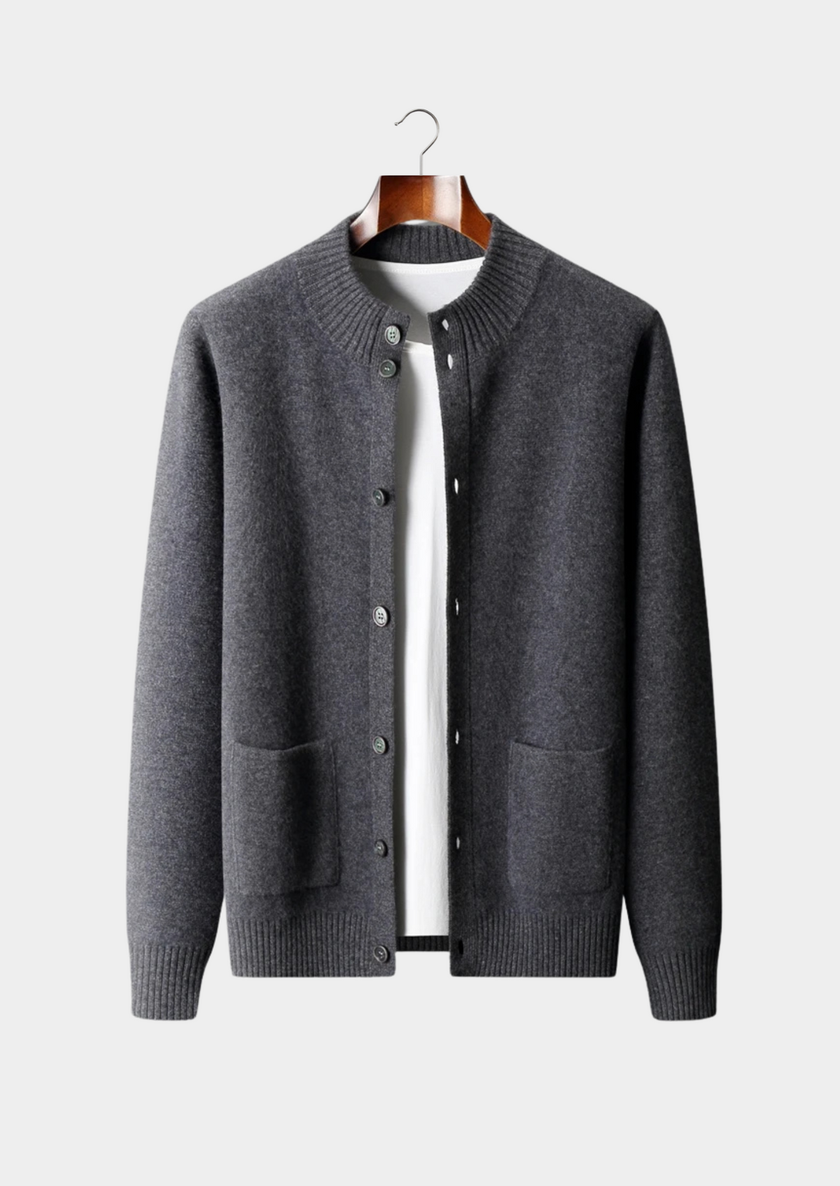 Premium Cashmere Button Cardigan | Portovelli