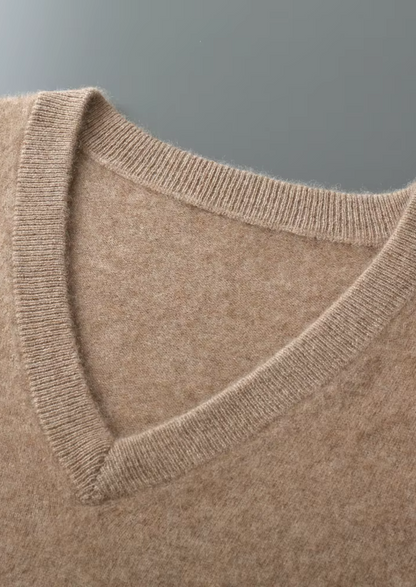 Pure Extra-Fine Merino Wool V-Neck Vest | Portovelli