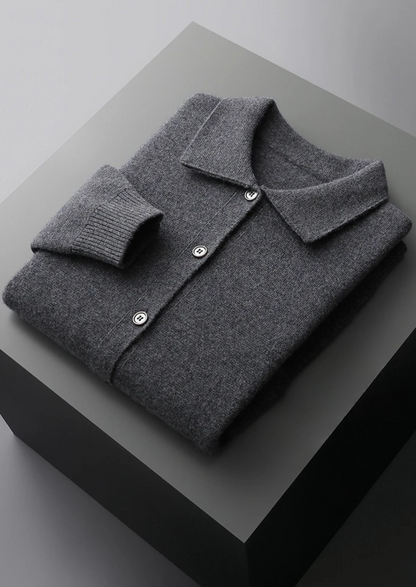 Pure Extra-Fine Merino Wool Button Overshirt | Portovelli