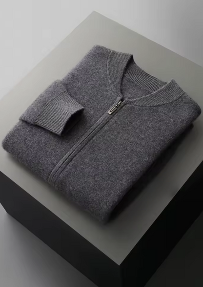 Pure Extra-Fine Merino Wool Dark Gray Falconi Set | Portovelli