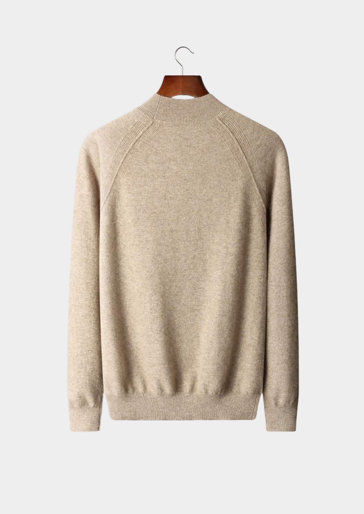 Pure Extra-Fine Merino Wool Raglan Mockneck | Portovelli
