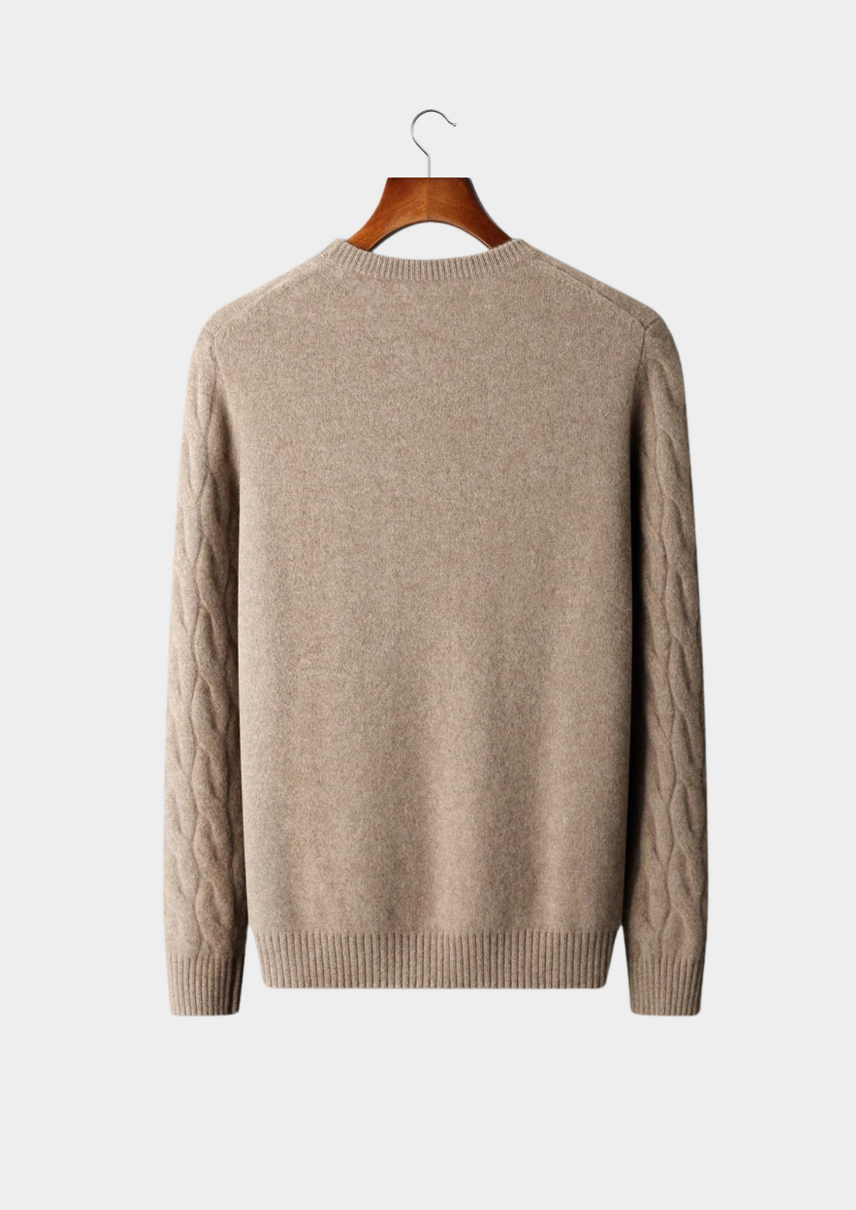 Premium Cashmere Cable Crewneck | Portovelli