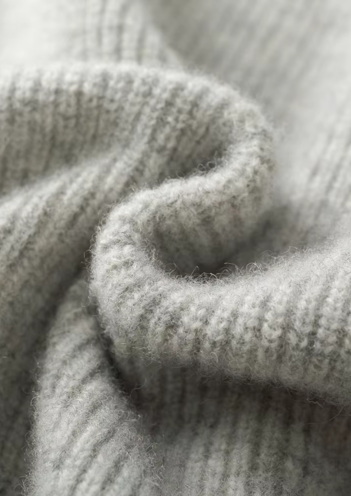 Pure Extra-Fine Merino Wool Ribbed Zip Hoodie | Portovelli