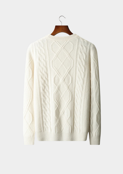 Pure Extra-Fine Merino Wool Wintertime Crewneck | Portovelli