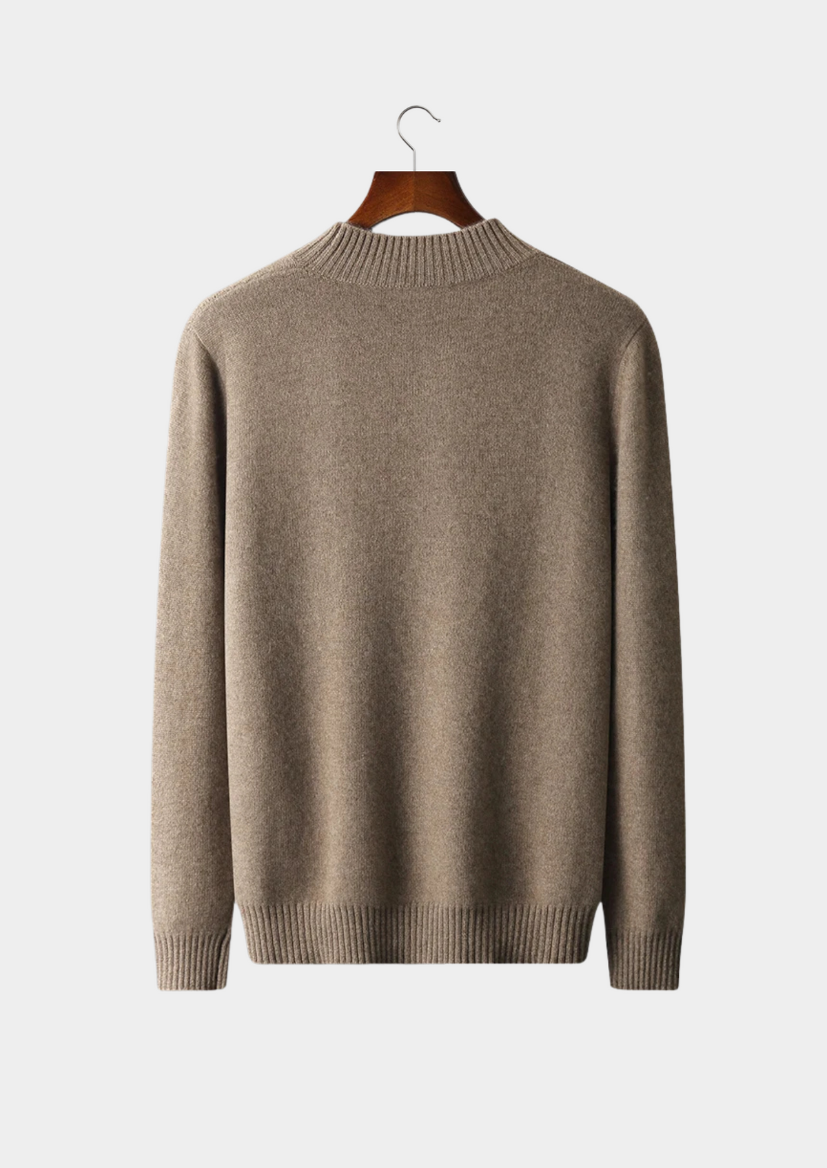 Pure Extra-Fine Merino Wool Jacquard Mockneck | Portovelli