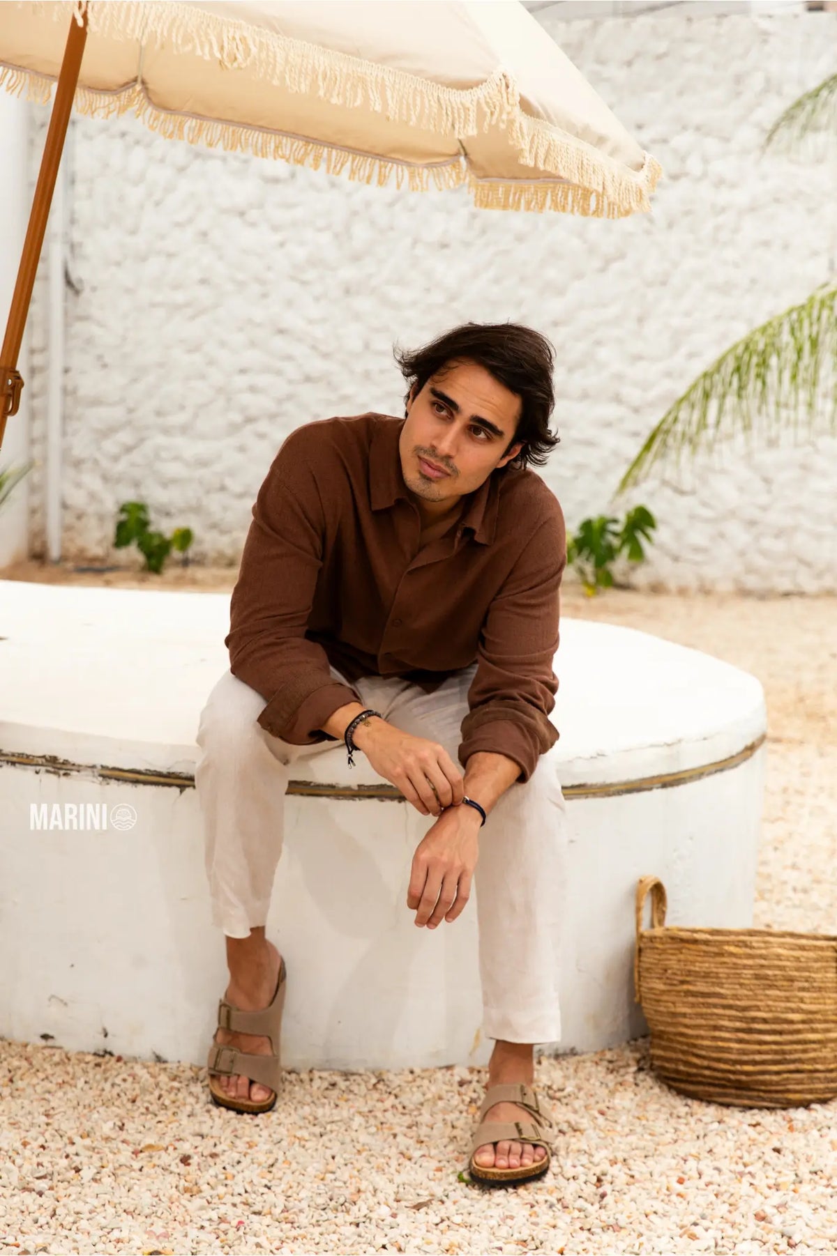 Maibulun Suede Arizona Sandals - Sand | Portovelli