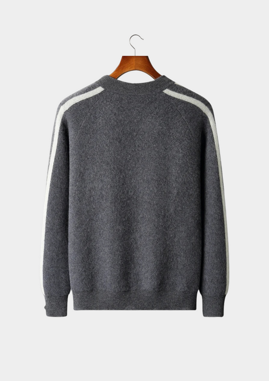 Pure Extra-Fine Merino Wool Striped Cardigan | Portovelli