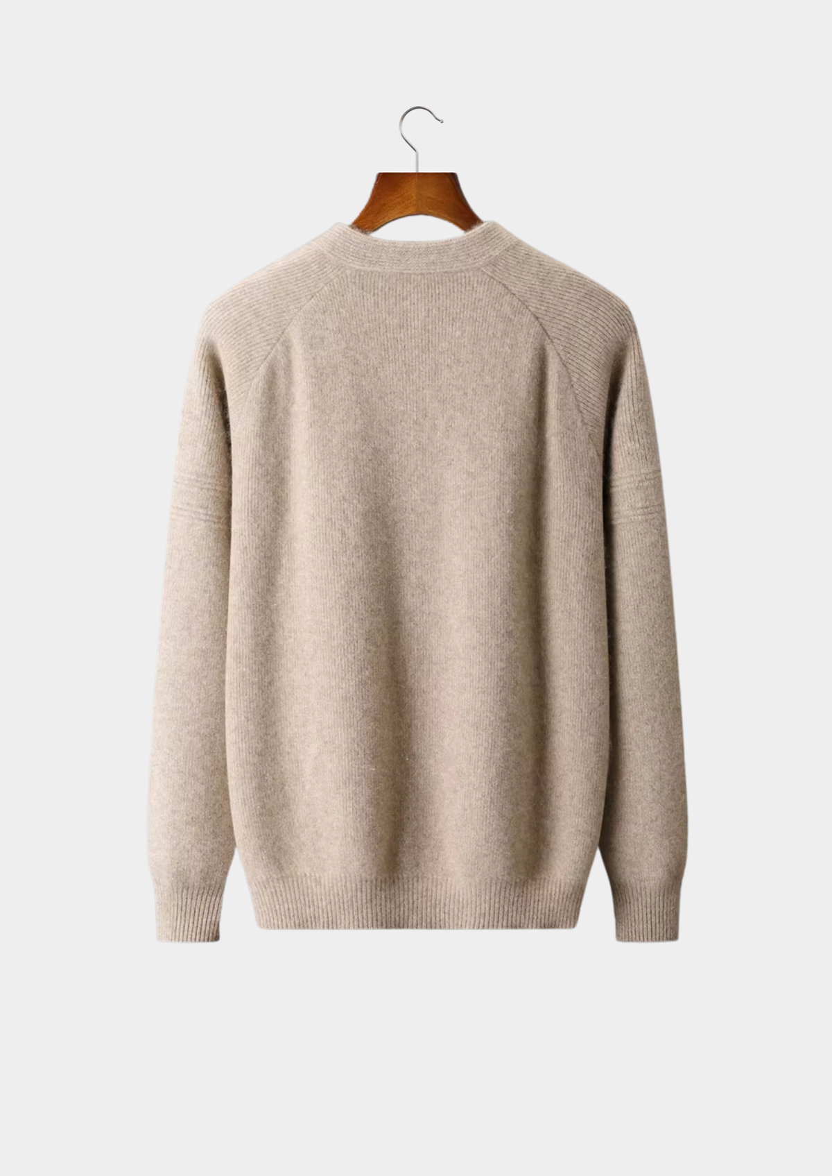 Pure Extra-Fine Merino Wool Ribbed Zip Cardigan | Portovelli