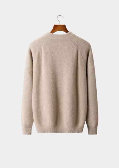 Pure Extra-Fine Merino Wool Ribbed Zip Cardigan | Portovelli