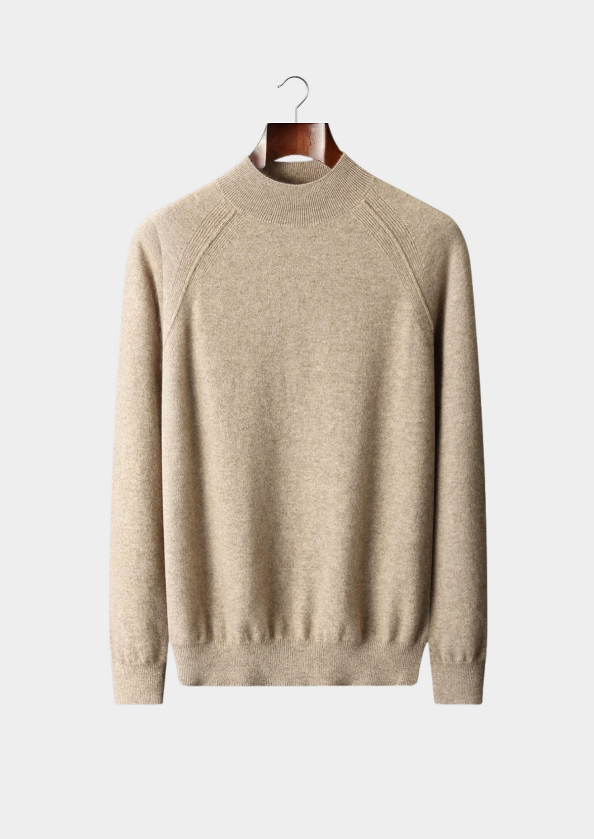 Pure Extra-Fine Merino Wool Raglan Mockneck | Portovelli