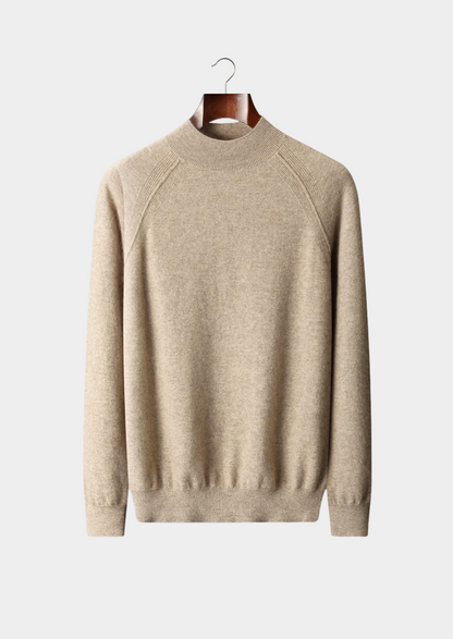 Pure Extra-Fine Merino Wool Raglan Mockneck | Portovelli