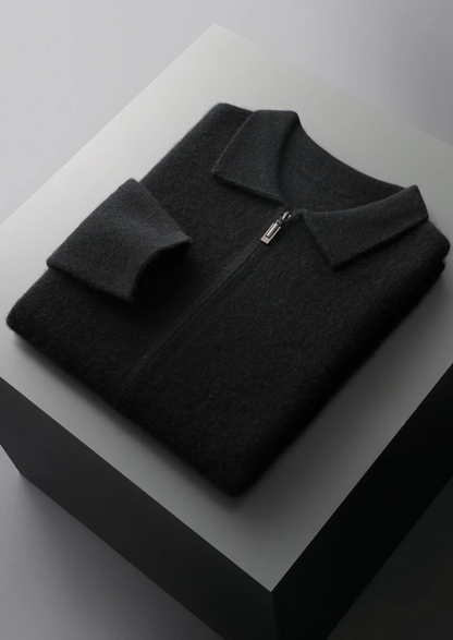 Premium Cashmere Zipper Cardigan | Portovelli
