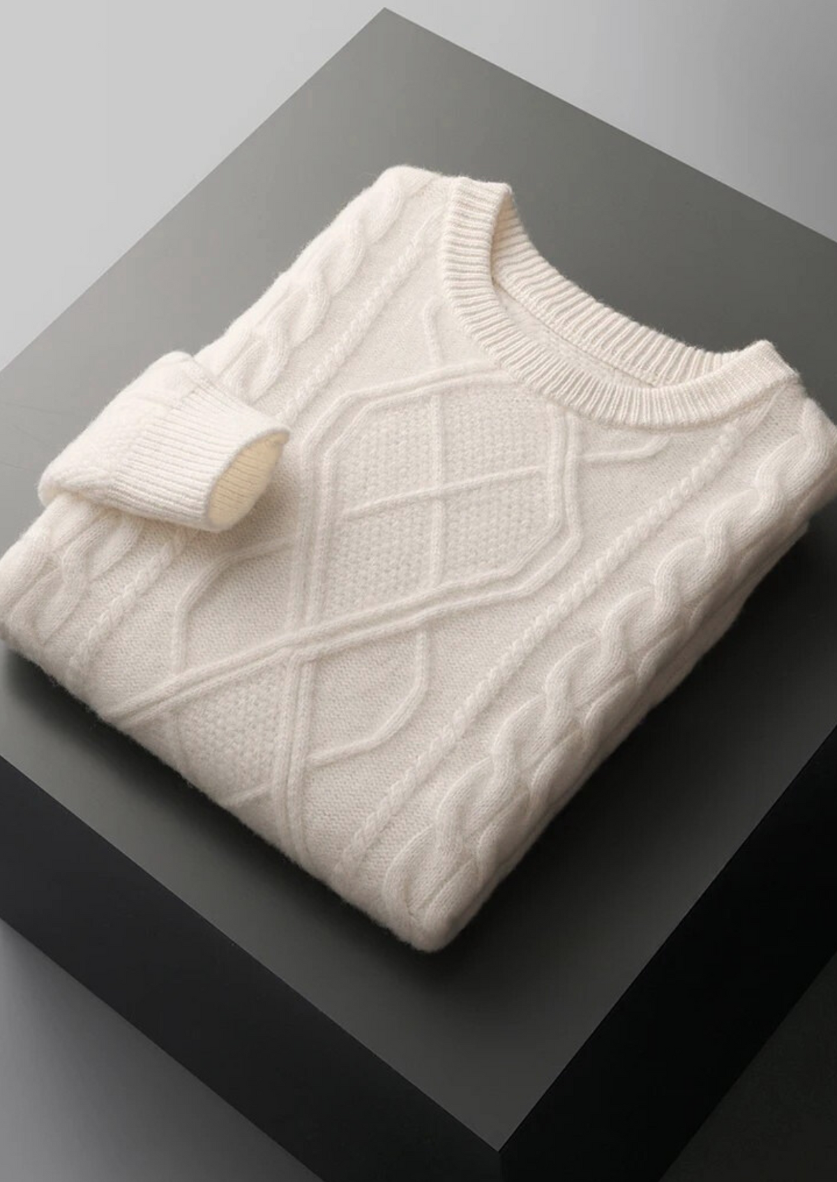 Pure Extra-Fine Merino Wool Wintertime Crewneck | Portovelli