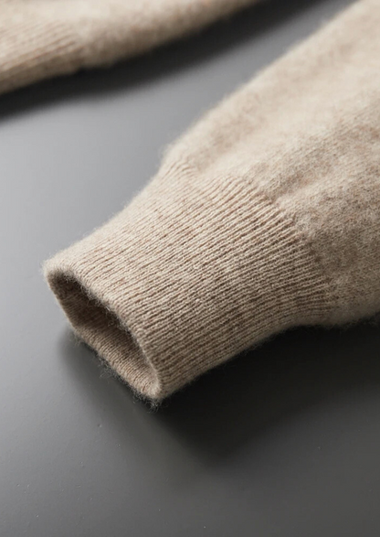 Premium Cashmere Two Tone Zip Cardigan | Portovelli