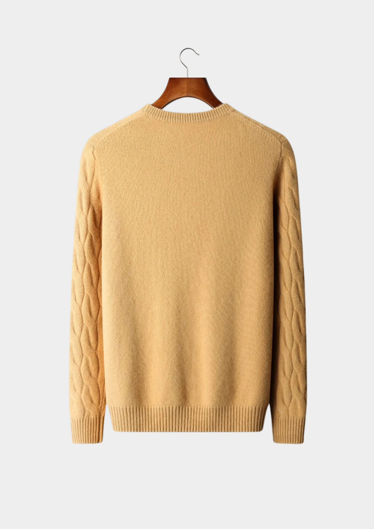 Premium Cashmere Cable Crewneck | Portovelli