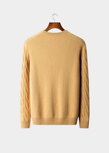 Premium Cashmere Cable Crewneck | Portovelli