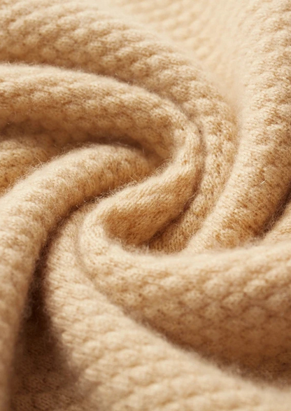 Premium Cashmere Mustard Two-Tone Polo | Portovelli