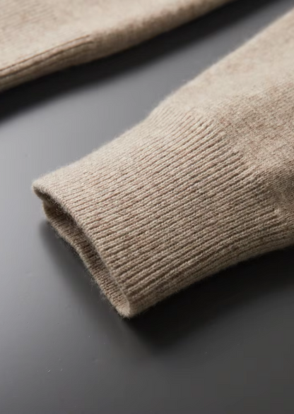 Pure Extra-Fine Merino Wool Zip Polo Cardigan | Portovelli
