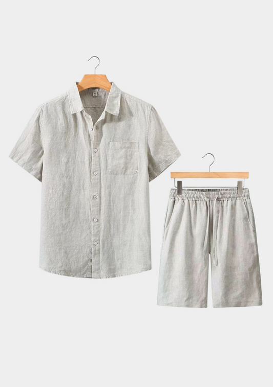 Dolcevita Shortsleeve Summer Set - Beige | Portovelli
