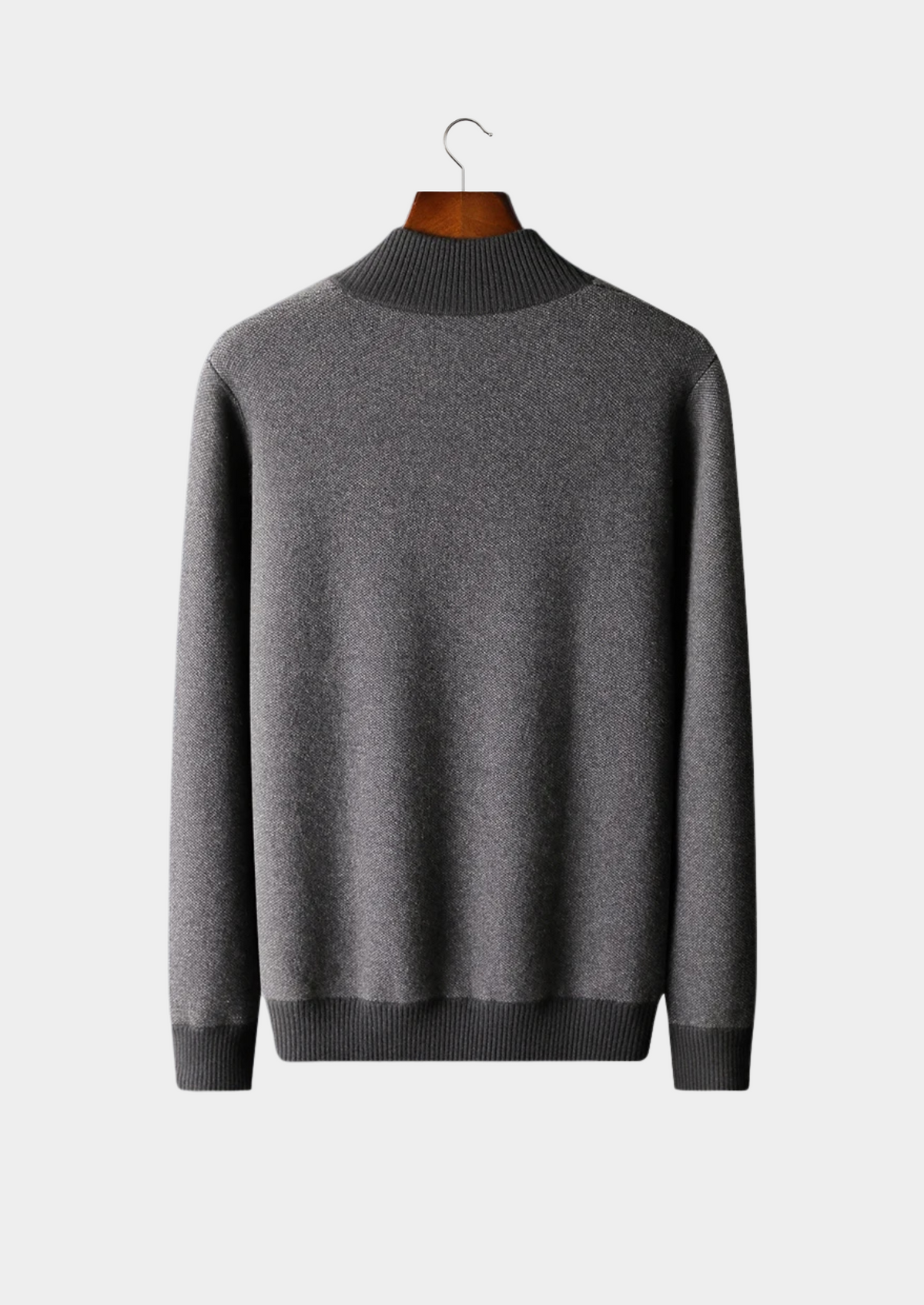Premium Cashmere Jacquard Zip Cardigan | Portovelli