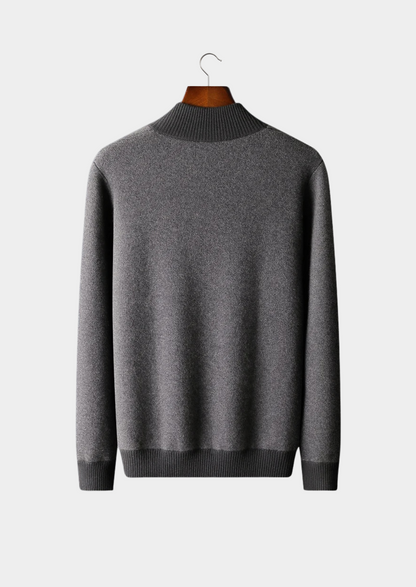 Premium Cashmere Jacquard Zip Cardigan | Portovelli