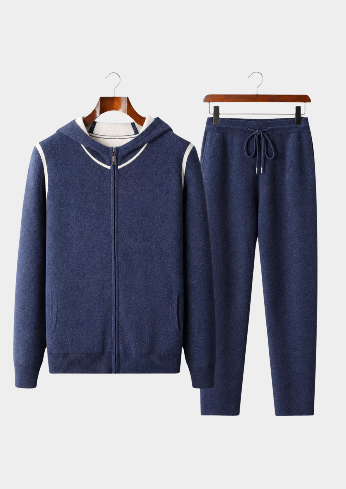 Premium Cashmere Navy Blue Milano Leisure Set | Portovelli