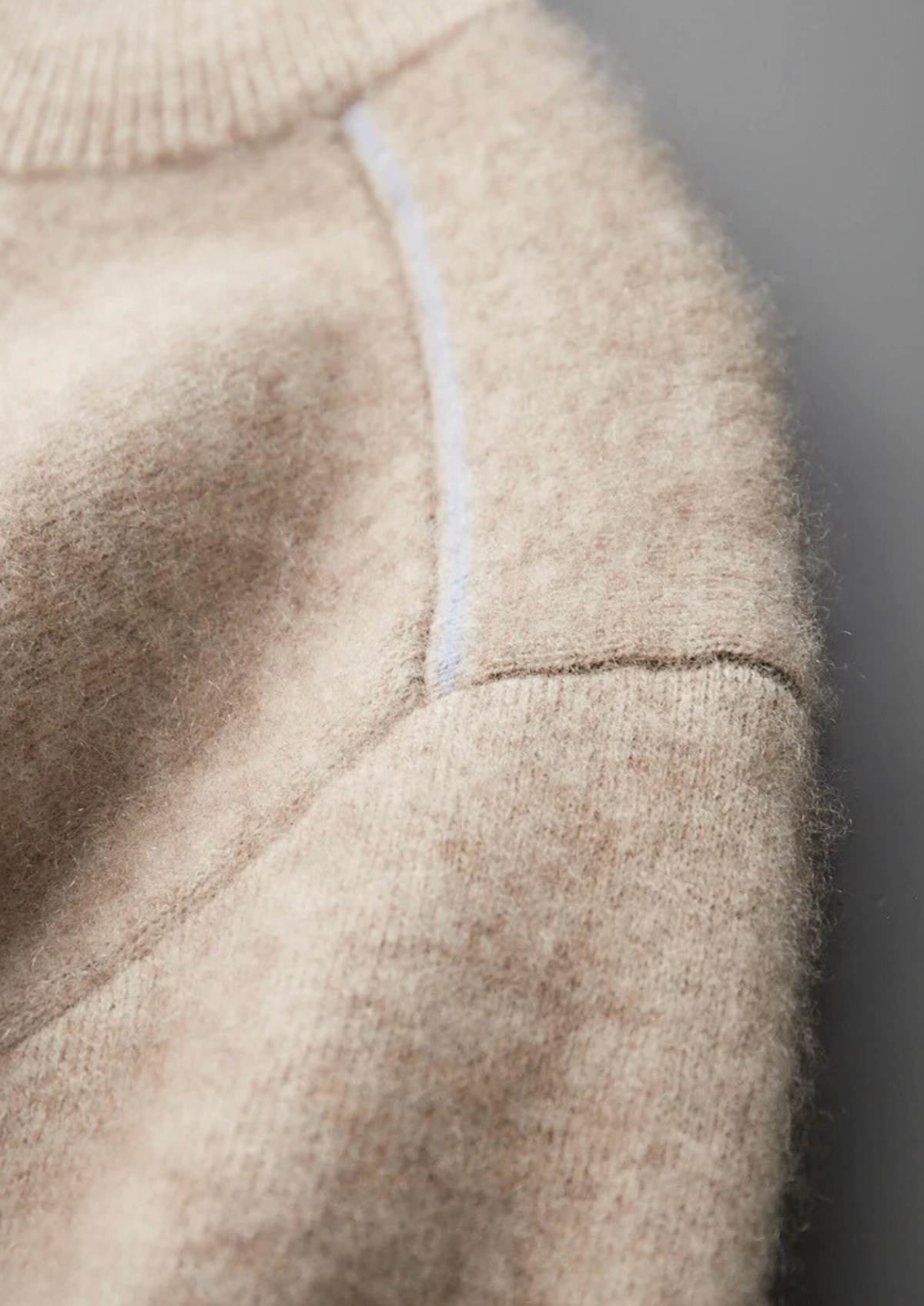 Premium Cashmere Two Tone Zip Cardigan | Portovelli
