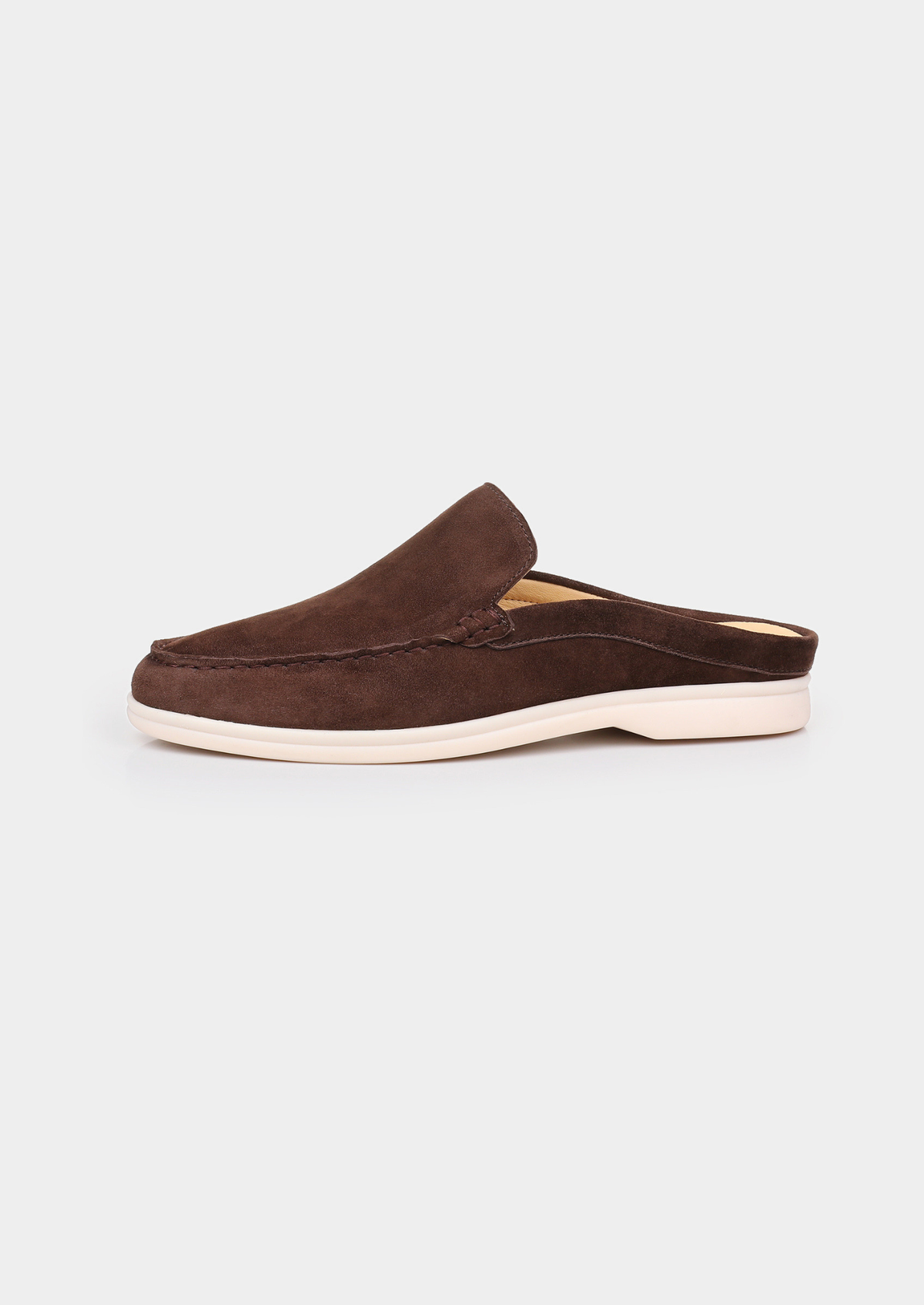 Coffee Marina Suede Slipper | Portovelli