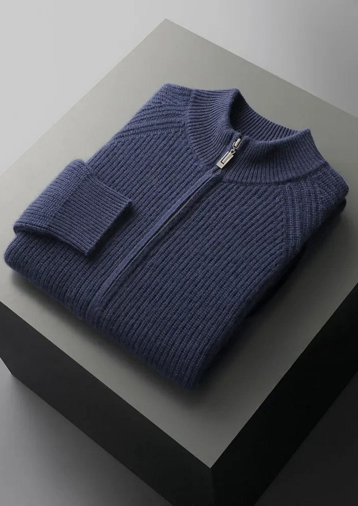 Premium Cashmere Ribbed Cardigan | Portovelli