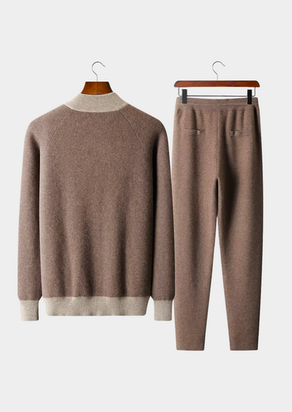 Premium Cashmere Sand Torino Leisure Set | Portovelli