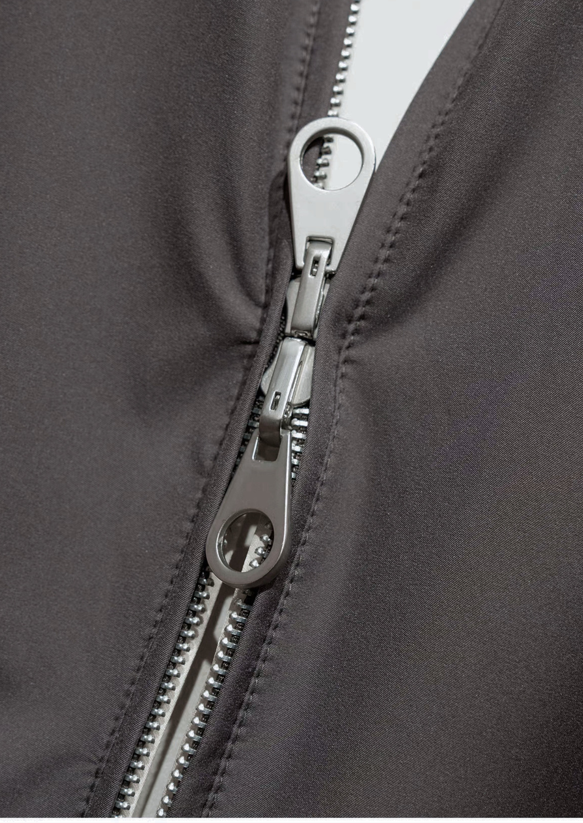 Fog Gray Technical Windbreaker Jacket | Portovelli