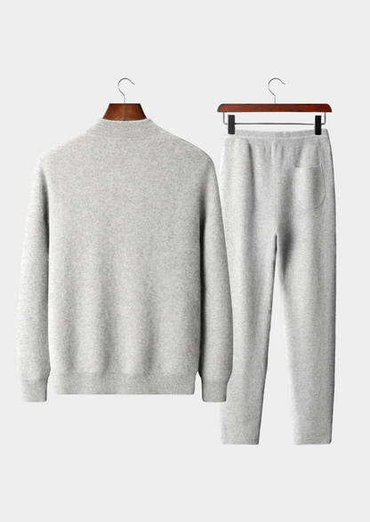 Premium Cashmere Light Gray Denis Leisure Set | Portovelli