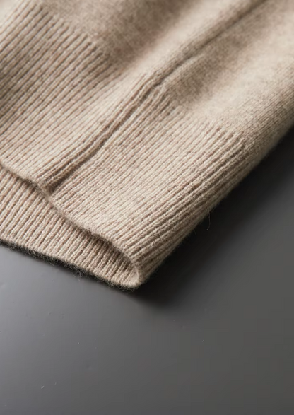 Pure Extra-Fine Merino Wool Zip Polo Cardigan | Portovelli