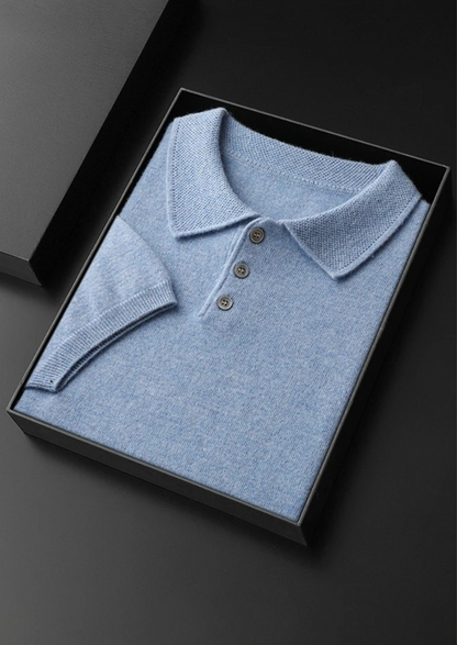 Premium Cashmere Classic Polo Shirt | Portovelli