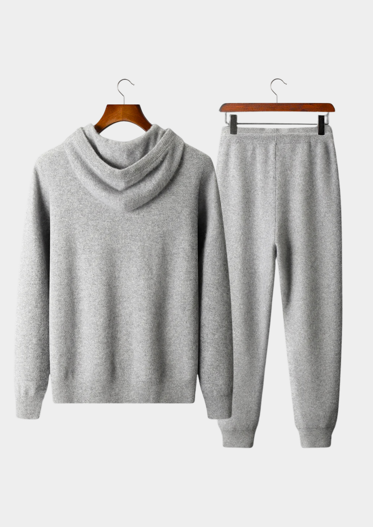 Premium Cashmere Light Gray Alain Leisure Set | Portovelli