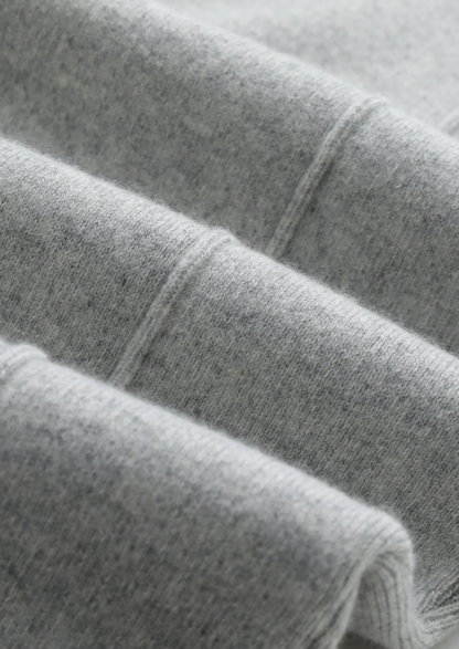 Pure Extra-Fine Merino Wool Light Gray Luzzo Set | Portovelli