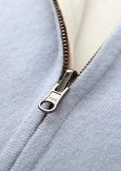 Pure Extra-Fine Merino Wool Zip Cardigan | Portovelli