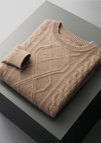 Pure Extra-Fine Merino Wool Wintertime Crewneck | Portovelli