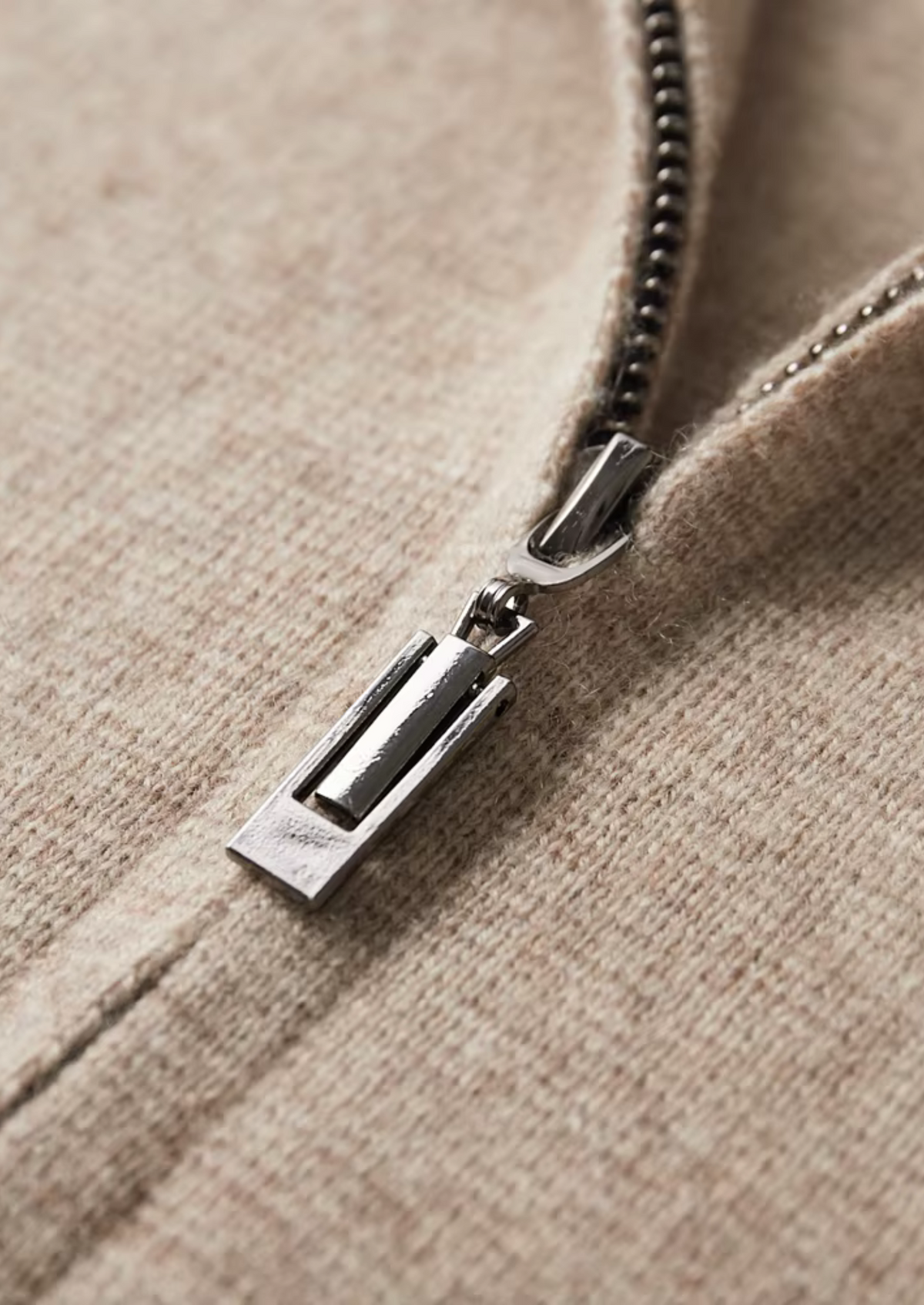 Pure Extra-Fine Merino Wool Zip Polo Cardigan | Portovelli