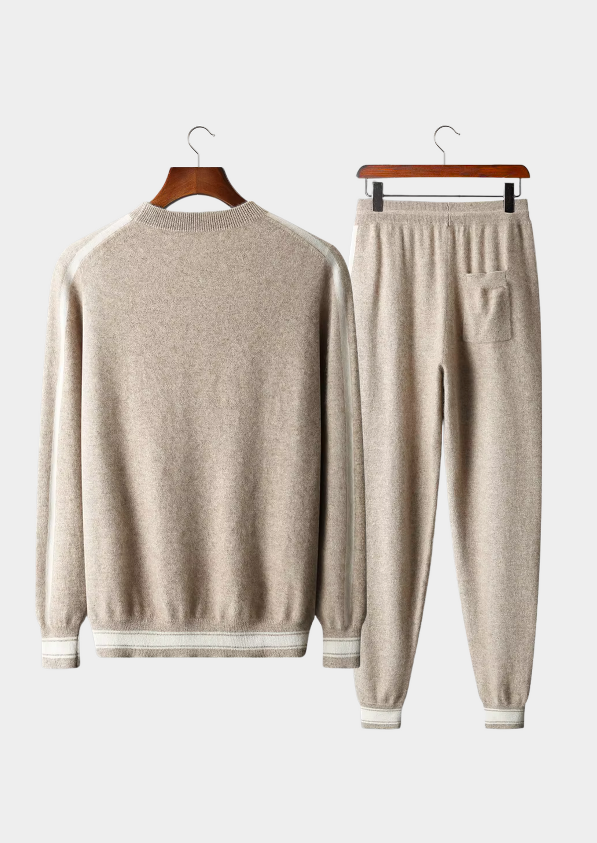 Premium Cashmere Sand Vienna Leisure Set | Portovelli